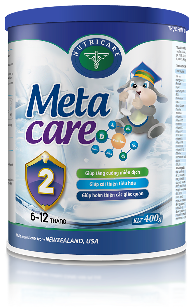 Sữa Meta Care số 2, 400g, 6-12 tháng tuổi