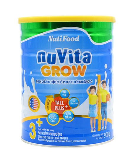 Sữa Nuvita Grow 3+ 900g (3 tuổi trở lên)