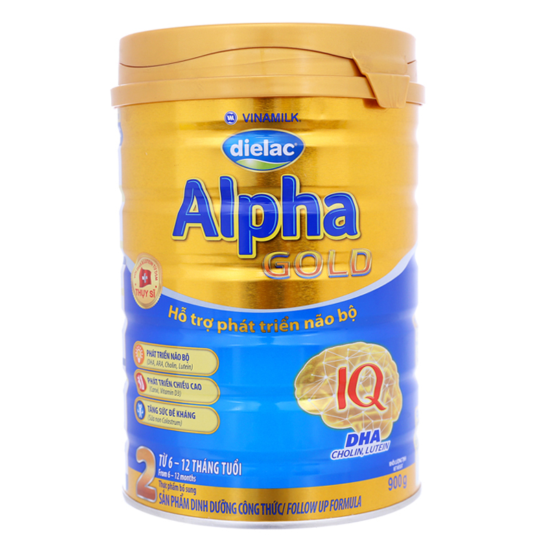 Sữa Dielac Alpha Gold 2, 900g, 6-12 Tháng
