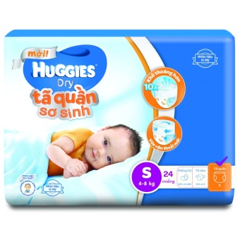 Tã Quần Sơ Sinh Huggies Dry Newborn S24 (24 Miếng)
